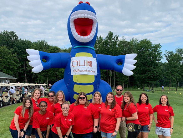 our credit union staff at charitable golf outing